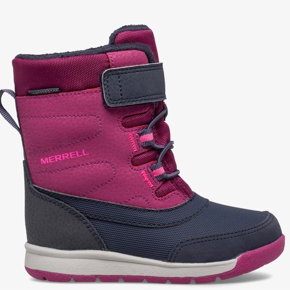 Merrell Snow storm Jr Waterproof Boot - Berry/Navy - Picture 3 of 4
